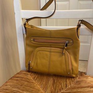 Tignanello Yellow Leather Cross Body